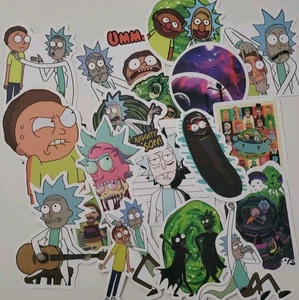 18 Rick And Morty Custom Mini Stickers - Picture 1 of 2