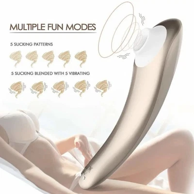 Vibrador de succión orgasmo chupador de clítoris mujeres anal masajeador de punto G consolador juguetes sexuales EE. UU. Foto 1 de 4