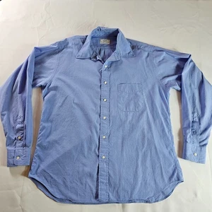 H. Stockton Atlanta Blau Oxford Baumwolle Button Down Hemd Herren 100% Baumwolle 16-36 - Bild 1 von 8