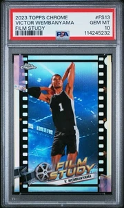 2023 Topps Chrome Victor Wembanyama #FS13 RC Rookie Film Study PSA 10 GEM MINT - Picture 1 of 2