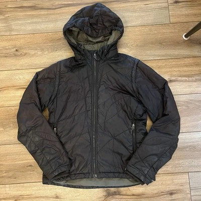 Chaqueta acolchada negra ligera REI empaquetable cremallera completa Pertex Microlight para mujer S Foto 1 de 4