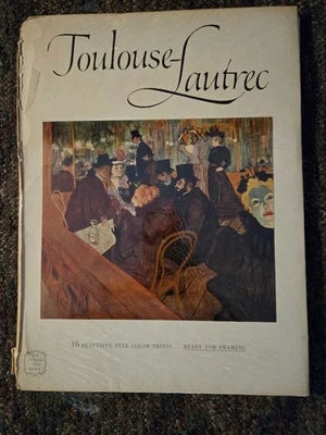 Toulouse Lautrec-Abrams Art Book  16 Full Color Prints 1954 Foto 1 de 4