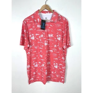 SCALES Gear Coral Tropical Island Print Poloshirt - Herren Größe Small - Bild 1 von 7
