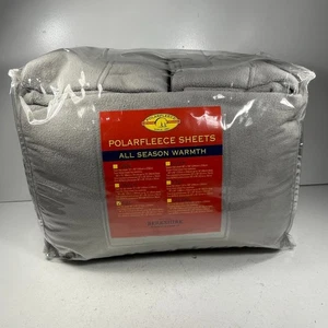 Berkshire PolarFleece Talla Completa Juego de Sábanas Polares 4 Piezas Toda Temporada Gris - Imagen 1 de 12