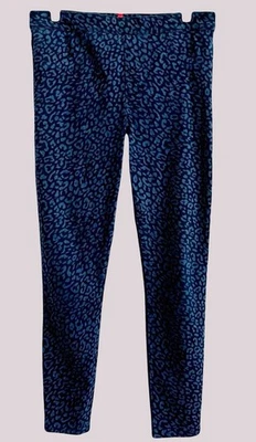Pantalones SPANX Mujer M Leggings Negro y Azul Estampado Leopardo Jean-ish Jeggings Pantalones Foto 1 de 4