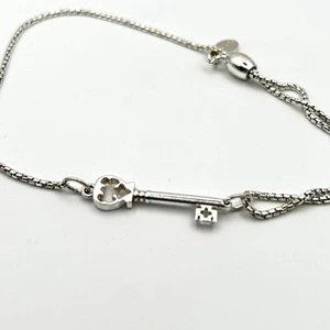 Alex and Ani SKELETON KEY 925 Sterling Silver Pull Chain Bracelet NEW - Picture 1 of 4