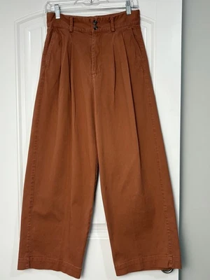 Madewell The Harlow Wide Leg Pant Sz 2T Acorn High Rise Pleated Trouser - Image 1 of 4