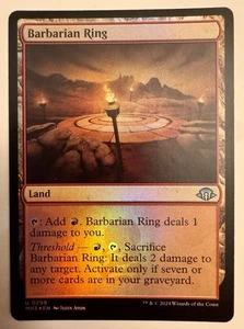 Magic The Gathering Anillo Bárbaro Lámina #0299 Horizontes Modernos 3 MH3 Tierra Rara - Imagen 1 de 1
