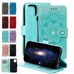 Diamond Flower Wallet Phone Case For Google Pixel 9 8 7 6 Pro XL 5 4 6A 7A 8A 4A - Picture 1 of 21