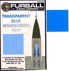 Furball Decals 1/48 transparent blau Windschutzscheibe Tönung für AMK MIKOYAN MiG-31 - Bild 1 von 1