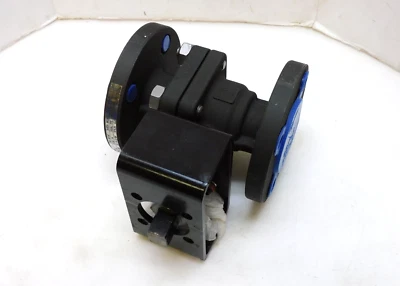 SHARPE NACE MR-01-075 4 BOLT FLANGED BALL VALVE 1" WCB RTFE STEEL NO HANDLE - Image 1 of 4