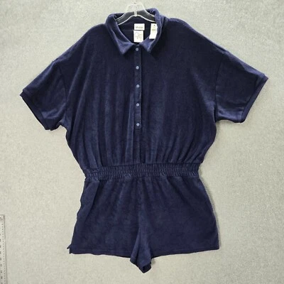 Offline by Aerie Mujer Mameluco XL Azul Polar Polo Manga Corta 2.5 pulgadas Entrepierna Foto 1 de 4