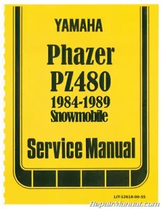 1984-1989 Yamaha Phazer PZ480 Snowmobile Service Manual - Picture 1 of 1