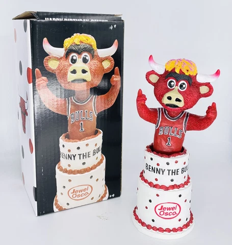 Benny the Bull Happy Birthday Benny Bobblehead Chicago Bulls Rare SGA Brand New! Cover