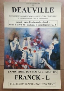 EXPOSITION FRANCK-L DEAUVILLE 1993 AFFICHE ANCIENNE ORIGINALE  - Bild 1 von 1