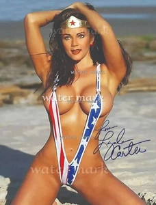 LYNDA CARTER COMBO PACK SET/4 DIFFERENT REPRINT SIGNED PHOTO SIZE 8"X11". - Picture 1 of 4