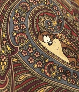 BUGS BUNNY TAZ TEACHER HIGH END DRESS SUIT DESIGNER NECKTIE TIE FREE SHIPPING - Picture 1 of 4