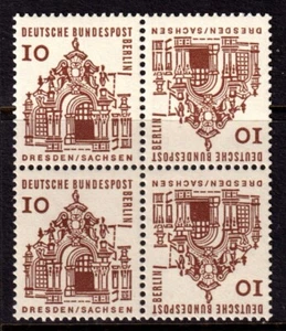 Germany - Berlin 1965 Wall Pavilion Tete-beche Pair Mint MNH Block SC 9N215 - Picture 1 of 1