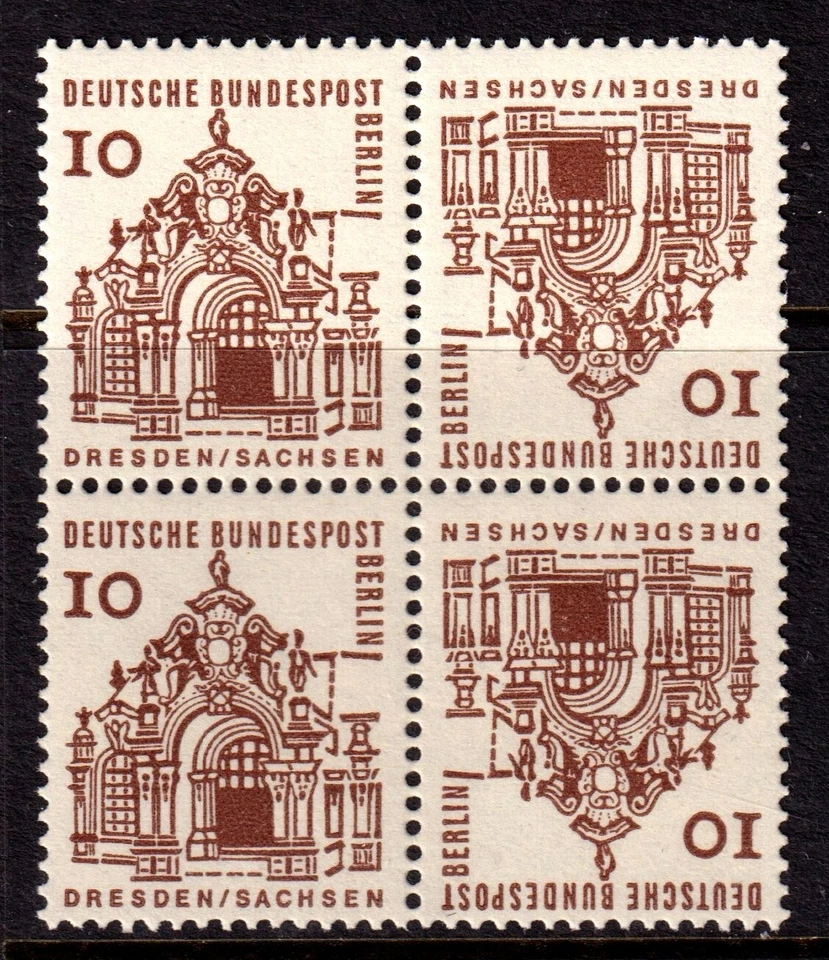 Germany - Berlin 1965 Wall Pavilion Tete-beche Pair Mint MNH Block SC 9N215 - Image 1 of 1