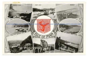 Isle of Man Multi View Postcard, embossed legs. Postcard by Tuck - Picture 1 of 2