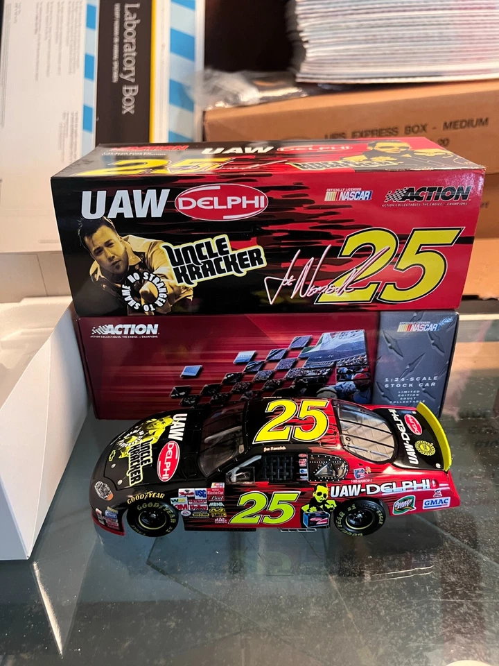 2003 Action - #25 Joe Nemechek UAW Delphi/Uncle Kracker 1:24 NASCAR Diecast - Image 1 of 1