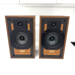 Vintage Pair KEF CHORALE III Speakers Quality Sound Stereo - Picture 1 of 4