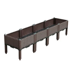 160cm Raised Planter Box Vegetable Herb Flower Outdoor Plants Garden Bed - Picture 1 of 10