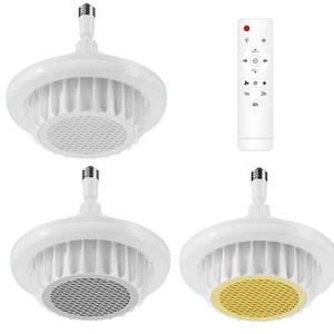 E27 Heater Fan Light 600W Bathroom PTC Heater Ceiling 5-Speed W/remote Control - Picture 1 of 15