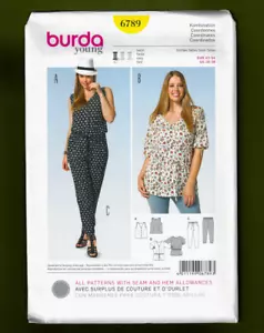 Misses Easy Top, Hose & Weste Schnittmuster (Gr. 16-28) Burda Young 6789 - Bild 1 von 3
