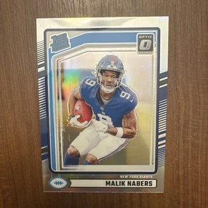2024 Malik Nabers Optic Preview Silver Holo Rated Rookie Prizm- New York Giants - Picture 1 of 2