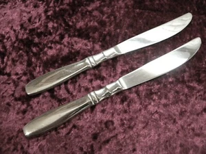 2 cuchillos de cena Brompton Reed & Barton Heritage Mint Ltd acero inoxidable - Imagen 1 de 4