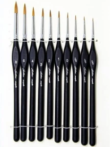 10 Pcs Brush for Fine Detailing & Art Painting, Acrylic & Nail, Models, Water UK - Picture 1 of 9