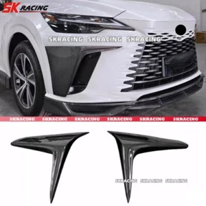 For Lexus RX350H 450H 2023 Real Carbon Fiber Front Diffuser Protect Lip 2PC - Picture 1 of 11