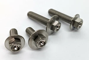 Pernos de cabeza hexagonal con bridas grandes pernos métricos de titanio M6 M8 Race Ti brida más grande - Imagen 1 de 26