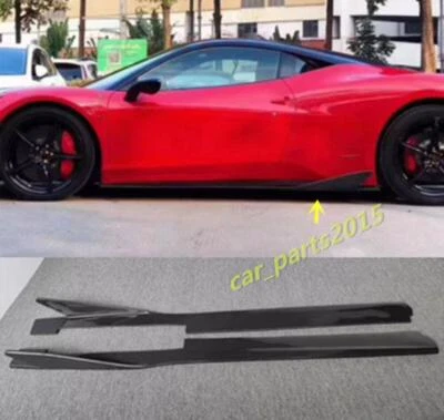 para Ferrari 458 Italia Spider 2010-2015 faldones laterales de fibra de carbono real extensión Foto 1 de 4