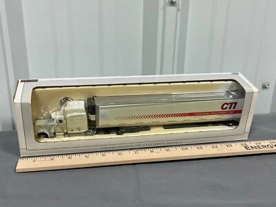 Central Trucking CTI Peterbilt 379 Semi Truck Van Trailer 1:64 Columbus IN - Image 1 of 4