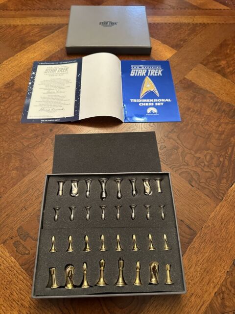 Star Trek Tri-Dimensional Chess Set, 1994 Original Limited Edition by the  Franklin Mint