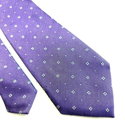 Vince Camuto фиолетовый сплетенный геометрический шелковый галстук - Изображение 1 из 4