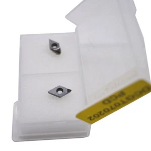2pcs DCGT070202 PCD inserto in carburo inserto girevole strumento punta in metallo duro per alluminio - Foto 1 di 5