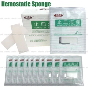 2Pcs/Bag Disposable Hemostatic Sponge Medical Trauma Hemostatic Oral Material . - Picture 1 of 11