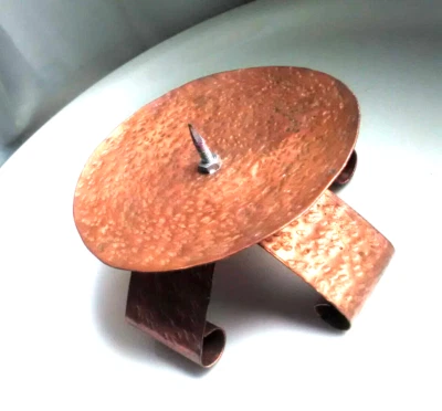 Kerzenständer -Halter Leuchter Kupfer handgefertigt Mid Century Design Vintage - Bild 1 von 4