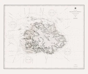 1889 Map of the Island of Antigua - Picture 1 of 4