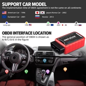 🚘 ELM327 V1.5 OBD2 Scanner BLUETOOTH OBDII Diagnostic Tools Android 🚘 - Picture 1 of 7