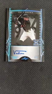 2022 LEAF TRINITY VAUN BROWN BA-VB1 #ed 1/1 ROOKIE AUTO AUTOGRAPH - Picture 1 of 2