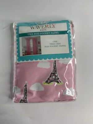 Waverly Kids Париж Эйфелева башня один стержень карман панели Tres Chic 42 x 63 дюйма розовый - Изображение 1 из 4