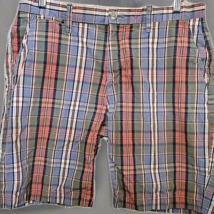 Vintage Island Republic karierte Chino Shorts Gr. 34 Coastal Prep 100 % Baumwolle - Bild 1 von 8