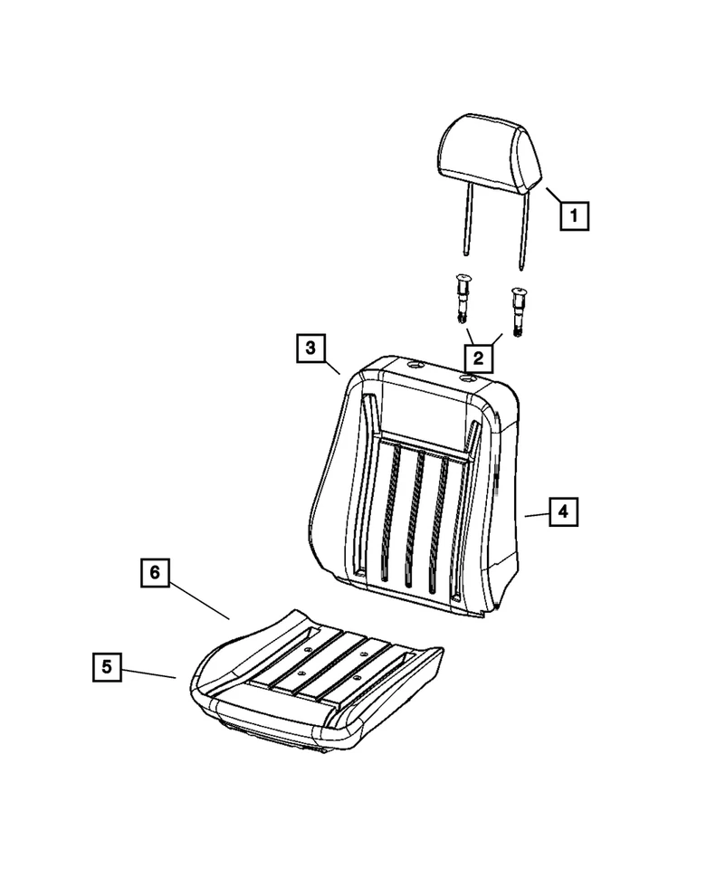 Funda Cojín Asiento Delantero Izquierdo Mopar Original 1xc47dx9aa Foto 1 de 1