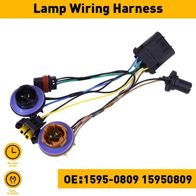 Arnés de cables de bombilla de faro negro para Chevrolet 2007-2014 Suburban US 1500/Tahoe Foto 1 de 4