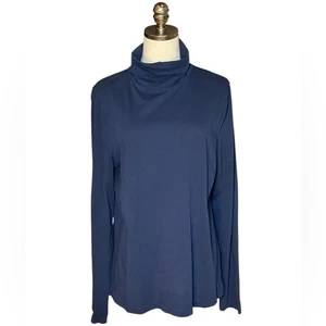 J. Crew dunkelblau Strick Rollkragen Oberteil Lagenlook klassisch adrette Klammer XXL - Bild 1 von 9