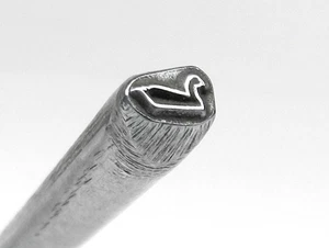 Metal Punch Stamp Decorative Duck Design Figure Pattern SCD #23 Jewelry Making - Picture 1 of 4
